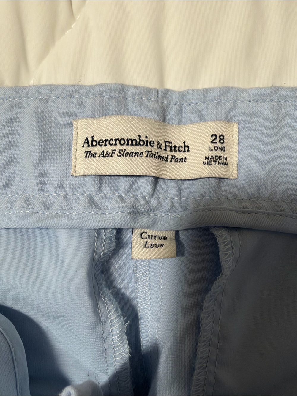 Abercrombie & Fitch Light Blue Curve Love Trousers